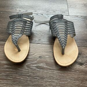 American Eagle Outfitters Light Blue and Tan Sandals